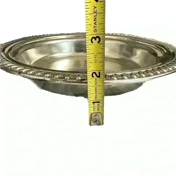 Sheridan Silver On Copper Vintage Used Serving Bowl - Picture 5 of 8